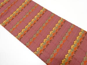 横段に花青海波模様織り出し　名古屋帯